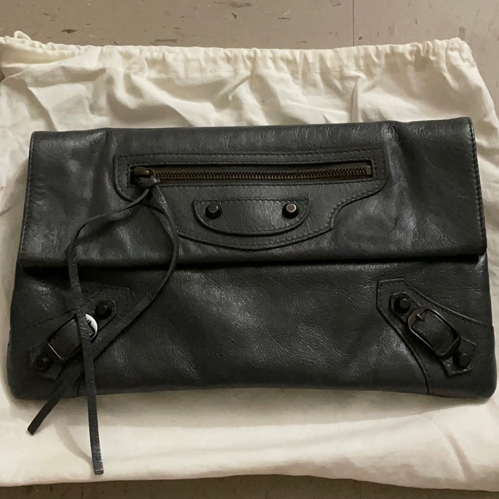 Balenciaga Agneau Classic Hardware Clutch